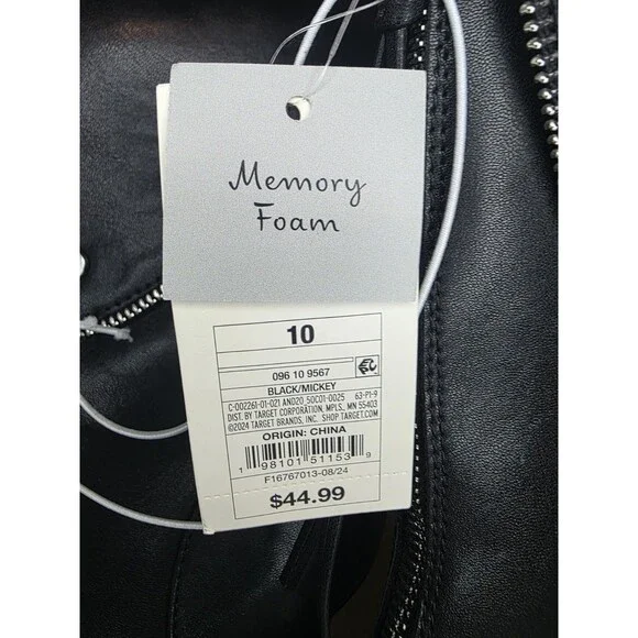 A New Day Mickey Boots Women Sz 10 Pointed Toe Ankle Moto Kitten Heels Black NWT - Picture 8 of 10